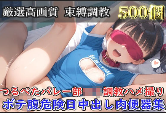 【新作価格】【豪華特典あり】つるぺたバレー部ロリ調教ハメ撮り ボテ腹危険日中出し肉便器集【500個】